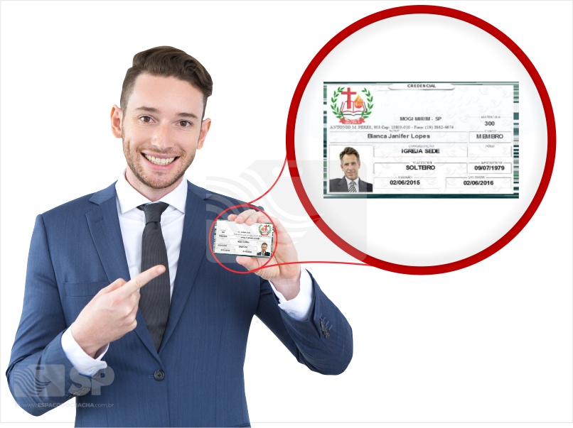 Carteirinha para Membro de Igreja | Espaço do Crachá